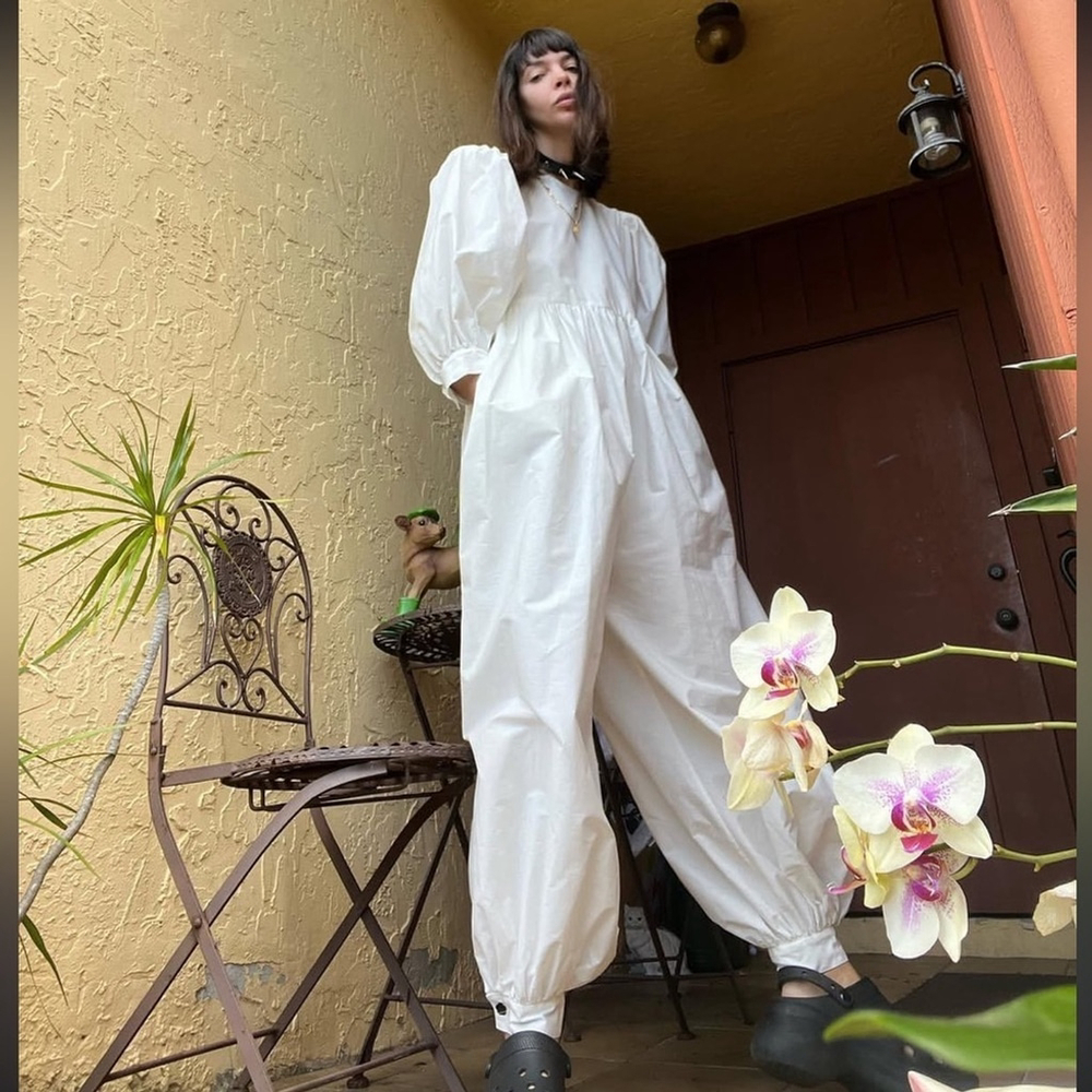 Wide Leg Jumpsuit - White